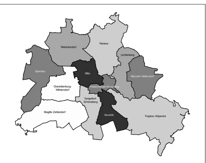 Abbildung 2.2: Berlin mit seinen Bezirken