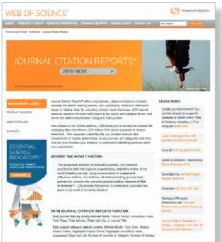 Abb. 4: Startseite des Journal Citation  Reports 2014
