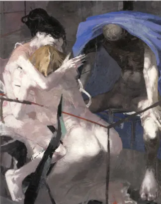 Abb. 4: Arno Rink: Lot und seine Tochter, Öl / Leinwand, 185 x 155 cm, 2003.