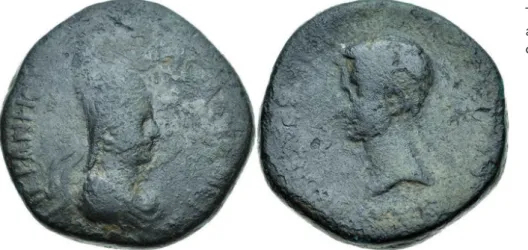 Abb. 2 Æ (Hexachalkos?) des  Tigranes V., 27 mm, 11,60 g,  aus Armenien (Artaxata?),  ca