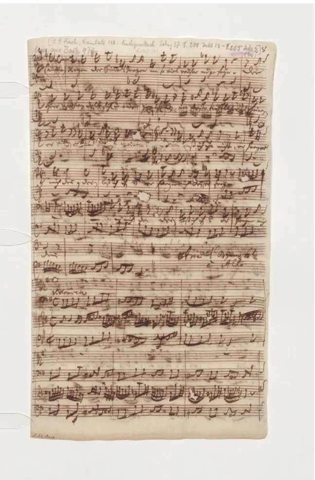 Abb. 2: Johann Sebastian Bach, Kantate „Ich habe meine Zuversicht“, autographes Fragment, D-B,  Mus