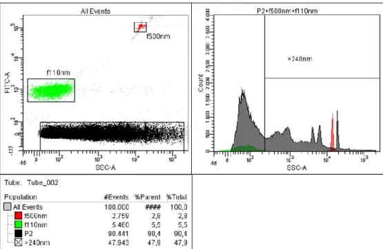 Figure IV-12: Gating strategies for EV-analysis by flow cytometry with Canto™ II 