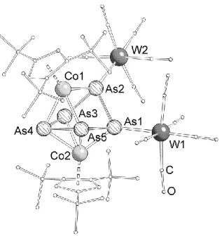 Abbildung  18:  Molekülstruktur  von  67  im  Festkörper.  Die  Wasserstoffatome  sind  wegen  der  besseren  Übersicht  nicht  abgebildet
