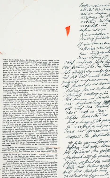 Abb. 9  Sigmund Freud: »Aus der Geschichte einer infantilen Neurose«,  Manuskript, Washington: Library of Congress, Sigmund Freud Papers,  Box OV 7, Manuskriptseite 25