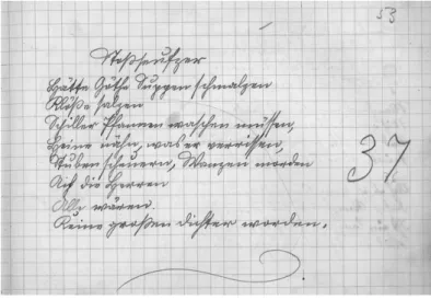 Abb. 7: Autograph des Gedichts Stoßseufzer 
