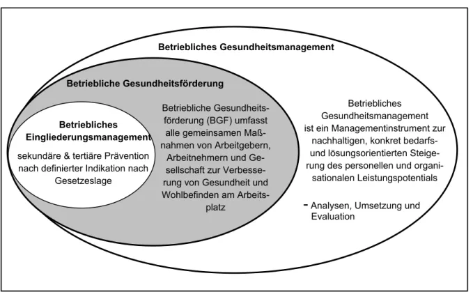 Abbildung 9: Verortung des BGM, der BGF und des BEM 