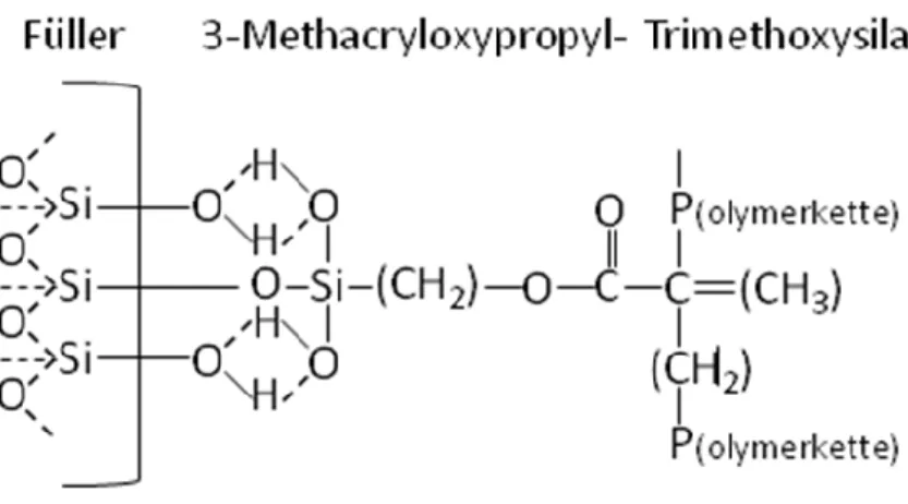 Abb. 10. Das Silanisierungsmittel 3-Methacryloxypropyl-Trimethoxysilan. 