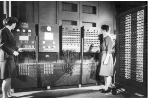 Abbildung 1: ENIAC Programmierung mit Telefonschaltern, Betty Jean Jennings Bartik (links)   Frances Bilas Spence (rechts) (U.S