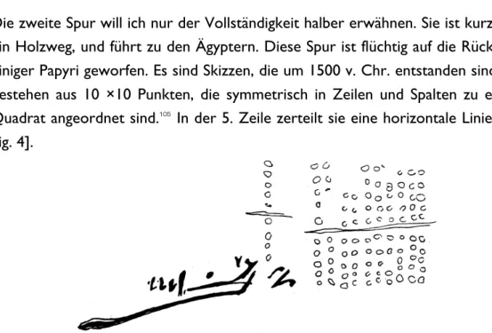 Fig. 4  – Verdopplung und Halbierung: Die Rückseite der Rechnung (Cantor 1907). 