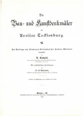 Abbildung 7: Die Bau- und Kunstdenkmäler des Kreises Tecklenburg.