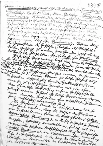 Abbildung 5: Adolf Brenneke: Artikel „Provenienzprinzip“. Manuskript, erste Seite.