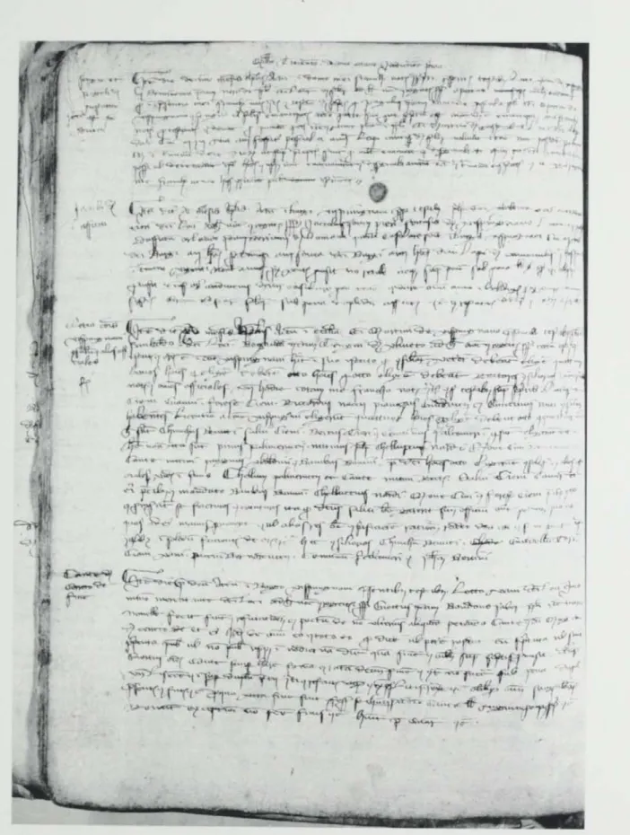 Abb. 3 - Giotto, der Sohn des verstorbenen Schmiedes Bondone (1318). Das Protokoll l a 19 ist das letzte aufdieset Seite