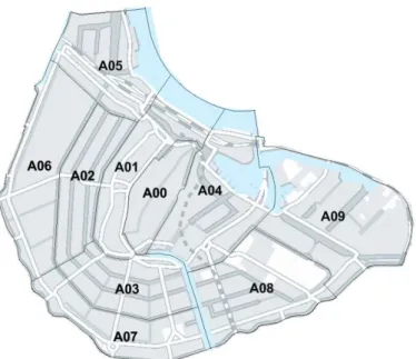 Figuur    Kaart van stadsdeel Centrum naar wijken 