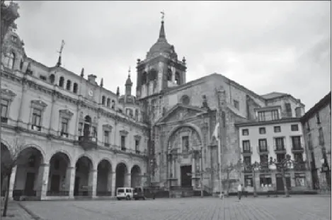 Figura 1. Iglesia Parroquial y casa consistorial de Hernani.