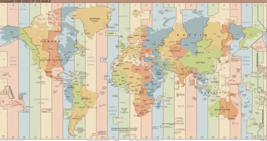 Figure 1. Geographical time zones and actual time zones around the world 13 1.3.3  Definitions and key terms in this report 