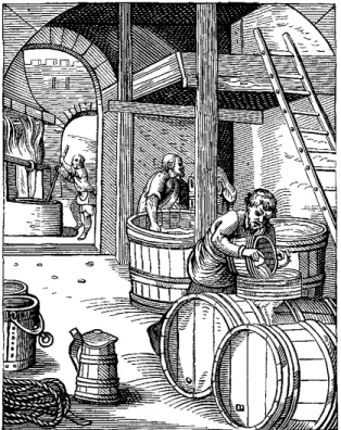 Figuur 8: Een brouwerij in de zestiende eeuw 