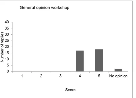 Figure 11 Scores given to question 11 ‘General opinion of the workshop’ 