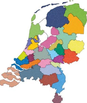 Figuur 2. Regionale uitvoeringsdiensten in Nederland (bron: sterrecht.nl)  Vanaf 31 maart 2016 biedt de Atlas Leefomgeving iedereen de 