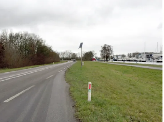 Figuur 5 Meetopstelling geluidproductie per voertuig N309 Elburg; bron  verkeersgegevens: Provincie Gelderland 