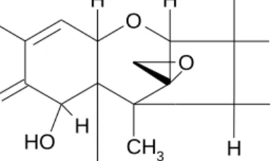 Fig. 1 Deoxynivalenol, structural formula 