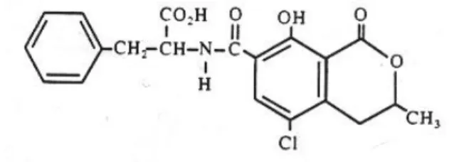 Figure 12. Structure of ochratoxin A  145