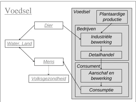 Figuur 5. Schema van de modellering voor het blok Voedsel.