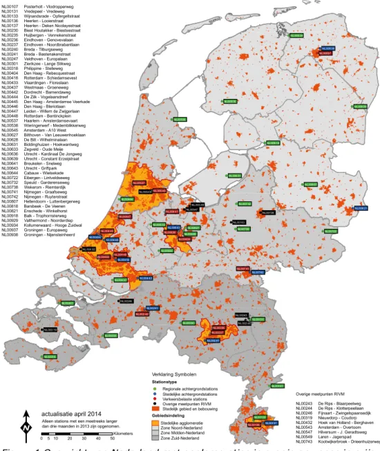 Figuur 1 Overzicht van Nederland met agglomeraties in oranje en zones in grijs  aangegeven