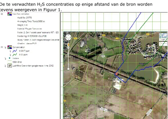 Figuur 1 is een luchtfoto van de biogasinstallatie in Coevorden en de omgeving. 