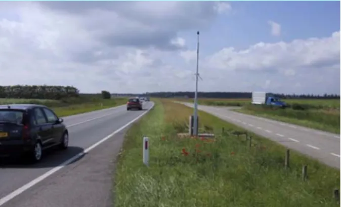 Figure 12 RIVM monitoring site at N256  motorway (Noord-Beveland). 