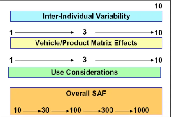 Figure 3.3: Generation of the overall SAF by multiplying the SAFs for the sub-factors (adopted from Api et al