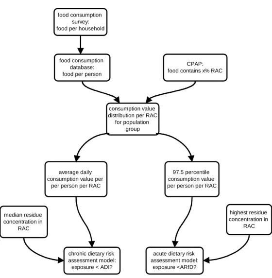 Figure 1 Processes involved in chronic and acute dietary risk assessment 