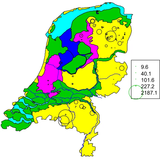 Figure 3:  The half-life of the acetate mineralization at the groundwater table in the Netherlands