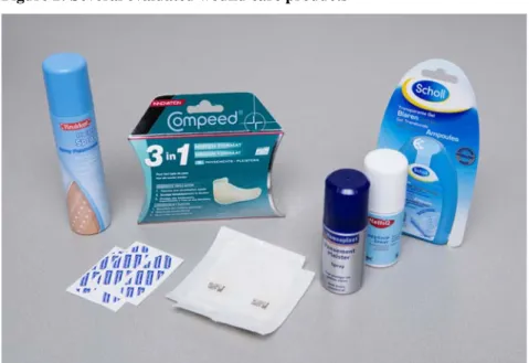 The number and type of the selected wound care products is presented in Table 6. Figure 2 depicts several  wound care products evaluated in this study