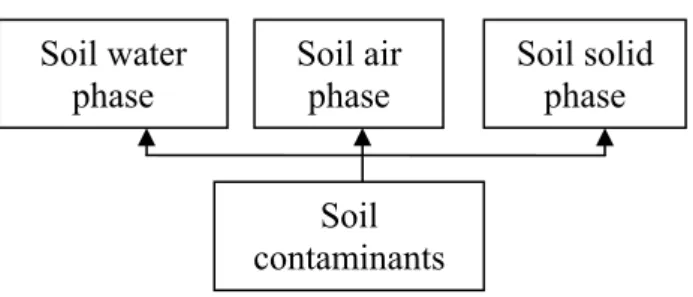 Figure 3.1: Partition of soil  contaminants. 