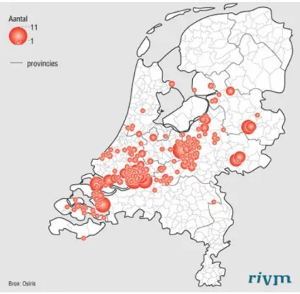 Figuur 4. Laboratorium bevestigde gevallen van rubellavirusinfectie, Nederland,  1.9.2004 – 13.9.2005
