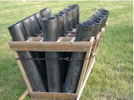 Figuur 4: Voorbeeld van een samengesteld mortierrek dat gevoelig is voor kantelen bij afvuren