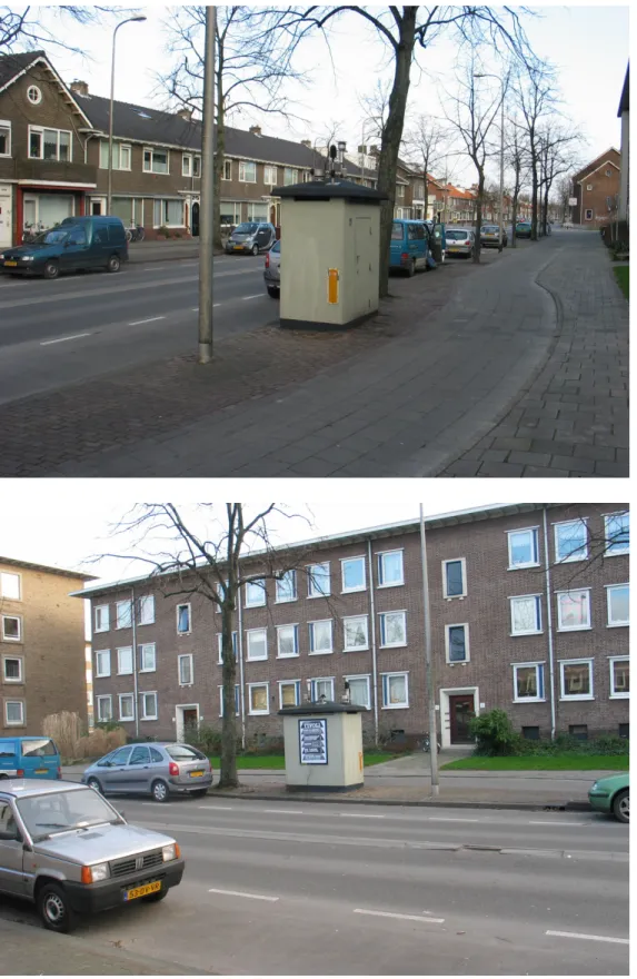 Figure 3.2A: Erzeijstraat. Upper: west side. Below: east side.  