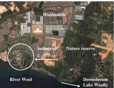Figure 4. Location of the storage site – main and local watercourses 