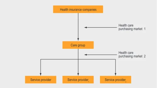 Figuur 3.1: Schematic diagram of the bundled payment model on the health care purchasing  market.