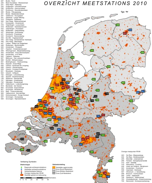 Figuur 1  Overzicht van Nederland met agglomeraties in oranje- en  zones in geel schaduw aangegeven