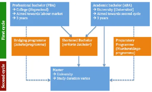 Figure 1: Structure of Flemish higher educational system 