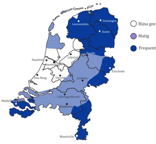 Figuur 2. Dialectgebruik in Nederland