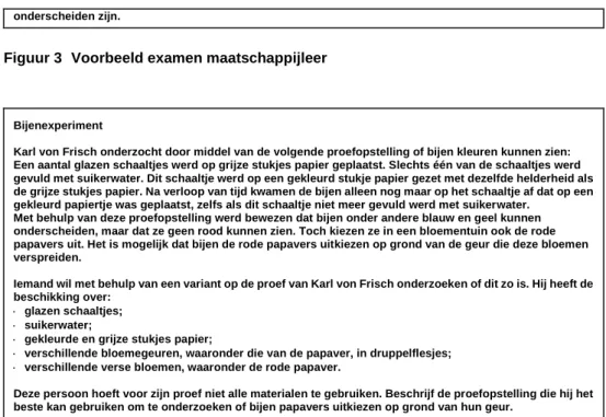 Figuur 3  Voorbeeld examen maatschappijleer