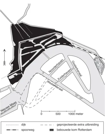 Fig. 14.   Plan-Rose voor de uitbreiding van Rotterdam op Feijenoord (1862). 