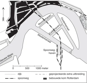 Fig. 15.   Geamendeerd Plan-Rose ontworpen door de Waterstaatingenieurs  Conrad, Beijerinck en Caland (1865)