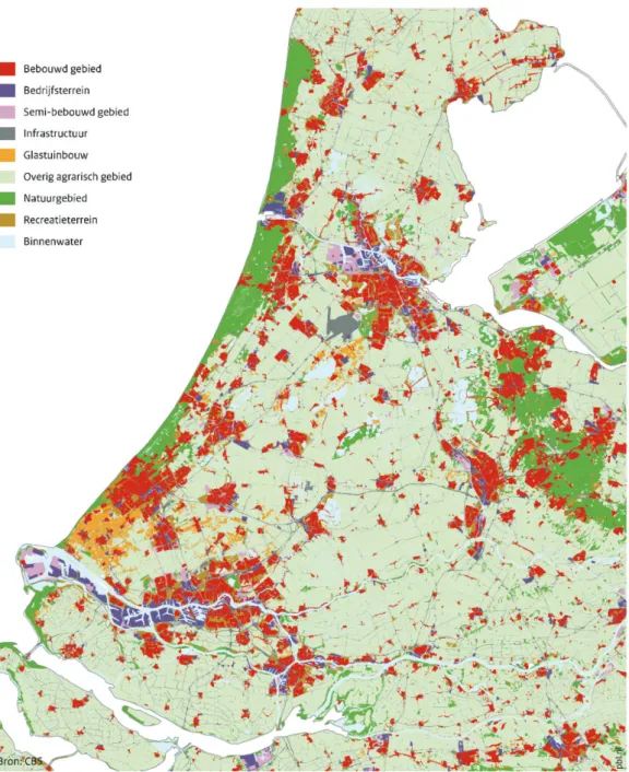 Figuur 2.3: Bodemgebruik in West-Nederland, 1989-2015 
