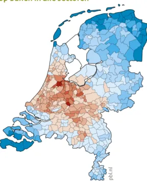 Figuur 2: Veerkracht van regionale arbeidsmarkten bij een economische schok in alle sectoren in  Nederland 