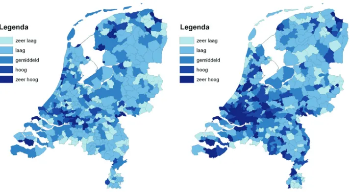 Figuur 15: Specialisatie water- en deltatechnologie  Figuur 16: Specialisatie activiteiten Mainport Rotterdam