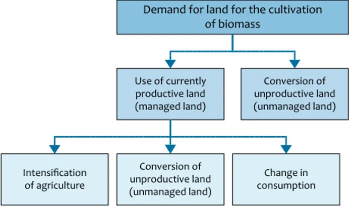 Figure 1Direct land use for bio-energy and its indirect eﬀects