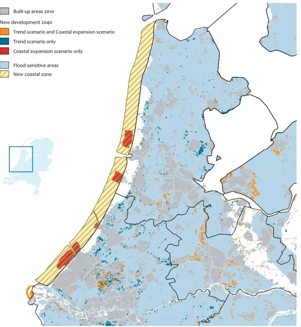 Figure 5.3 Development 2010-2040 according to the Coastal expansion scenario
